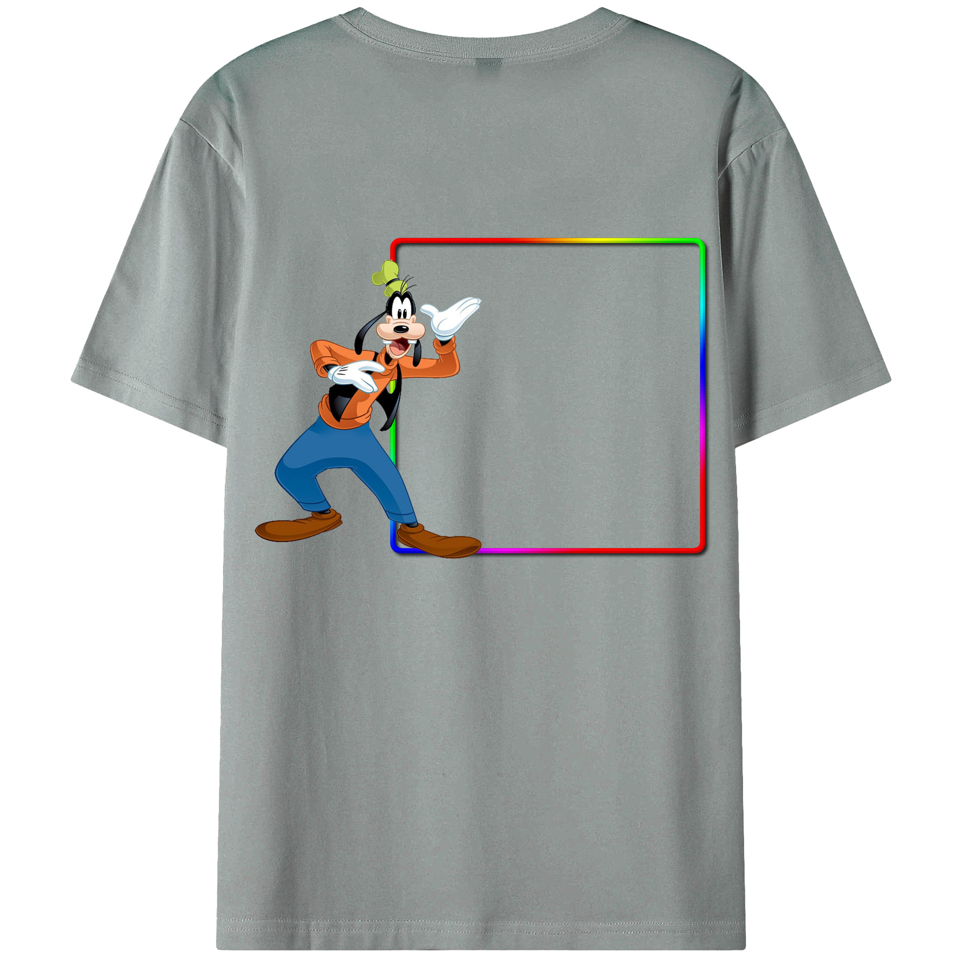 ミッキーマウス Mickey Mouse 綿100％ メンズ半袖Tシャツ（バックプリント） 通気性